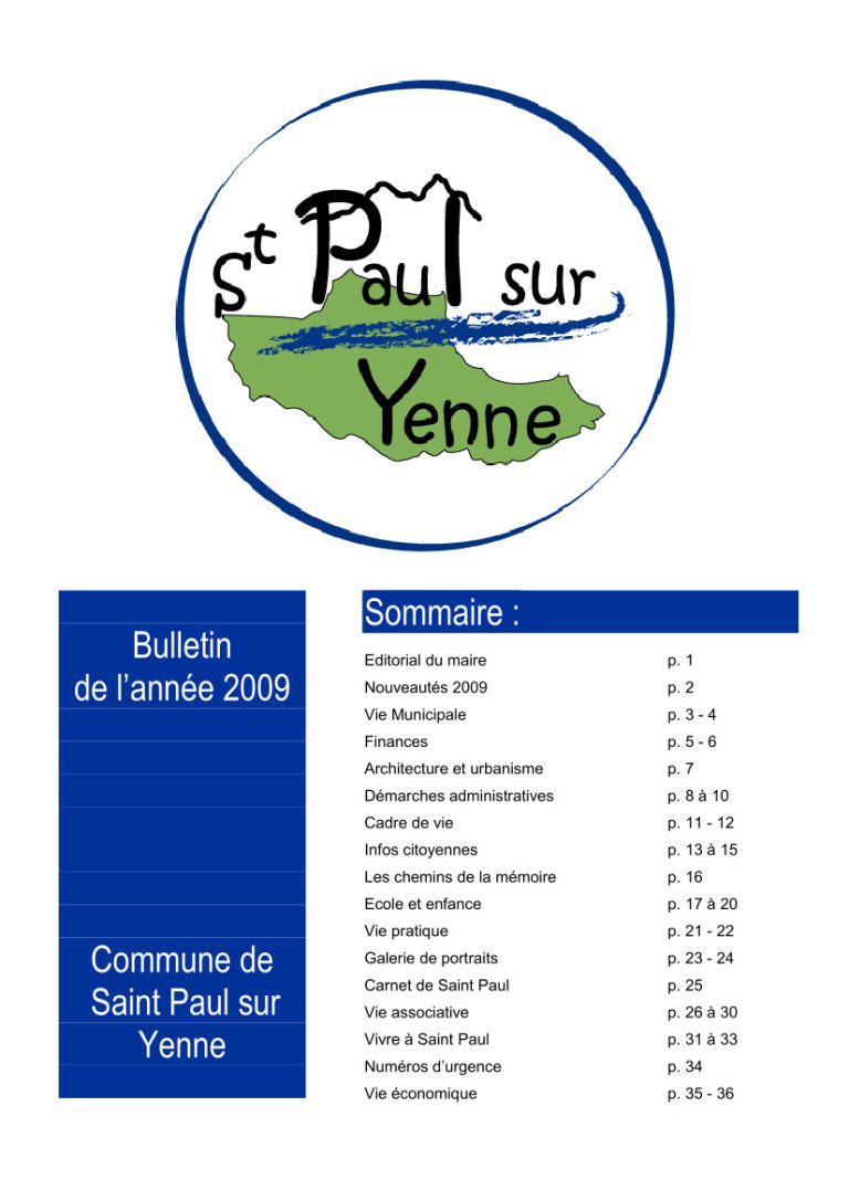 couverture du Bulletin municipal de 2009