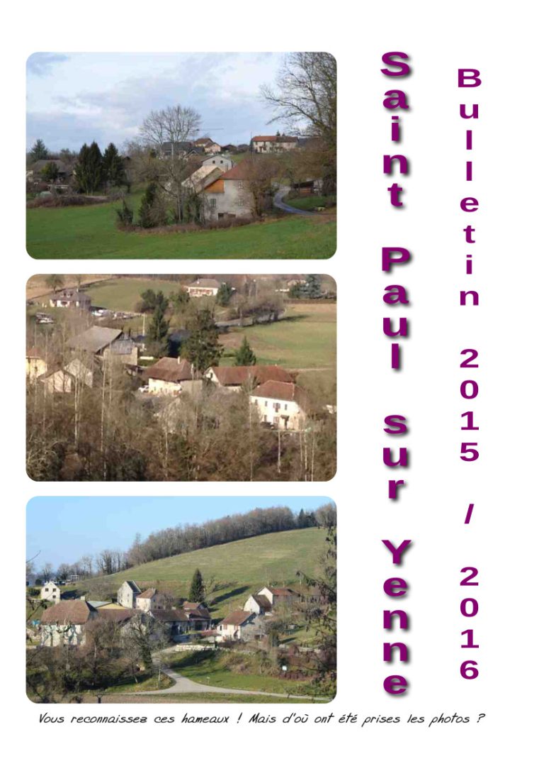 couverture du Bulletin municipal de 2015-2016